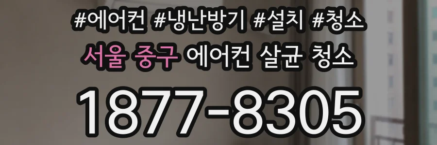 서울 중구 에어컨 살균 청소