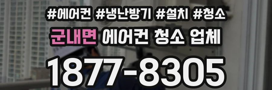 군내면 에어컨 청소 업체