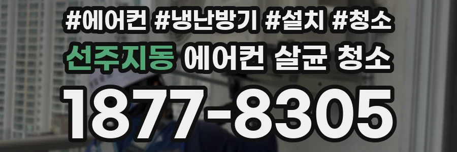선주지동 에어컨 살균 청소