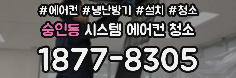 숭인동 시스템 에어컨 청소