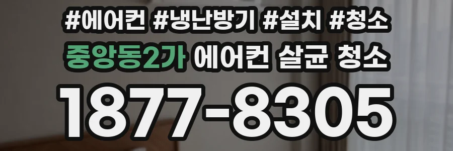 중앙동2가 에어컨 살균 청소