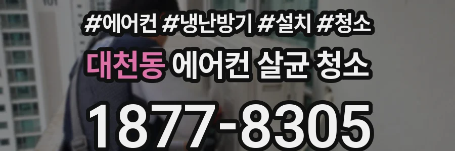 대천동 에어컨 살균 청소