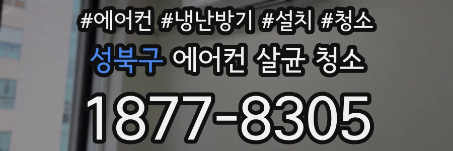 성북구 에어컨 살균 청소