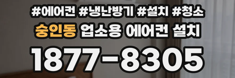 숭인동 업소용 에어컨 설치
