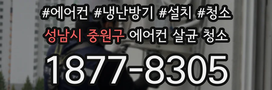 성남시 중원구 에어컨 살균 청소