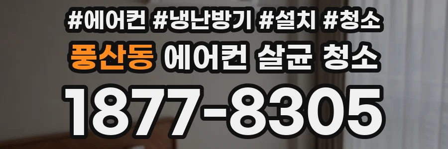 풍산동 에어컨 살균 청소