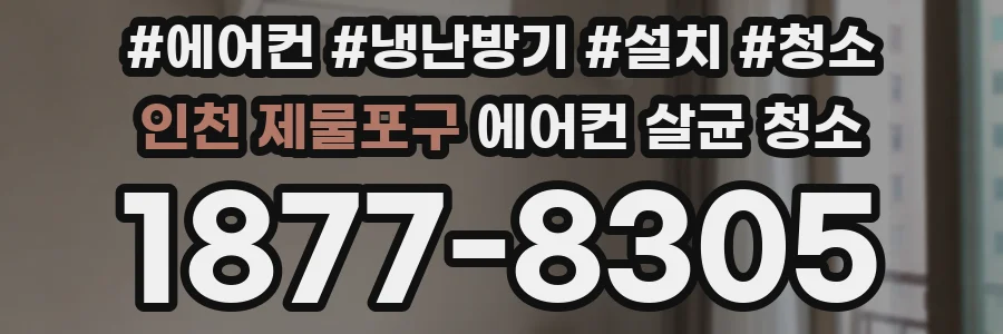 인천 제물포구 에어컨 살균 청소