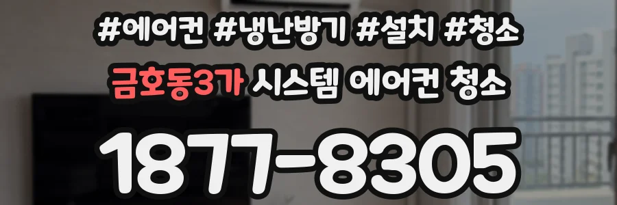 금호동3가 시스템 에어컨 청소