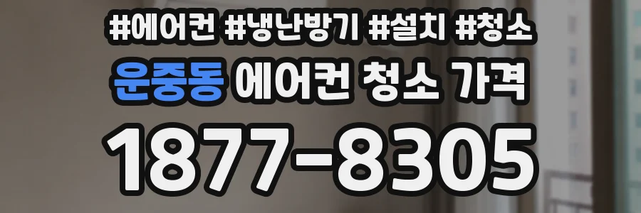 운중동 에어컨 청소 가격