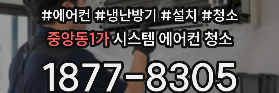 중앙동1가 시스템 에어컨 청소