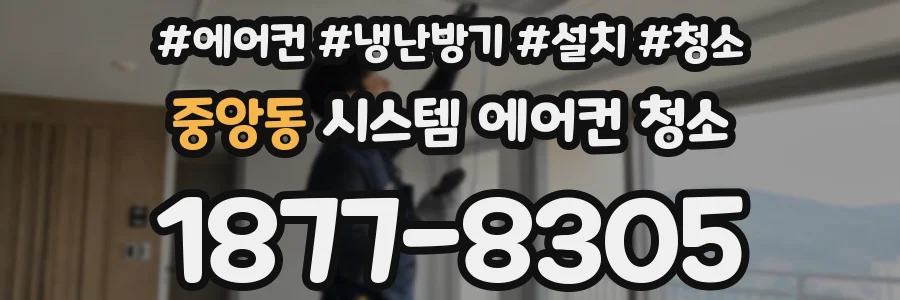 중앙동 시스템 에어컨 청소