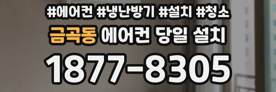 금곡동 에어컨 당일 설치