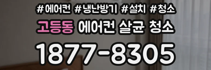 고등동 에어컨 살균 청소