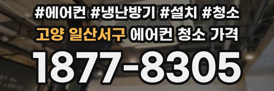 고양 일산서구 에어컨 청소 가격