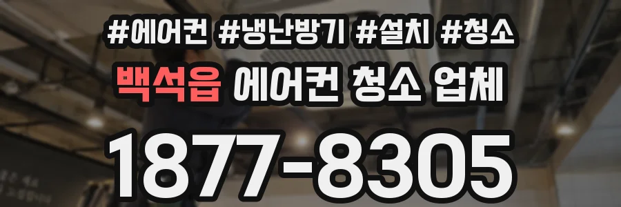 백석읍 에어컨 청소 업체