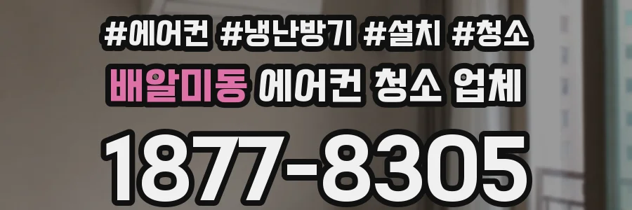 배알미동 에어컨 청소 업체