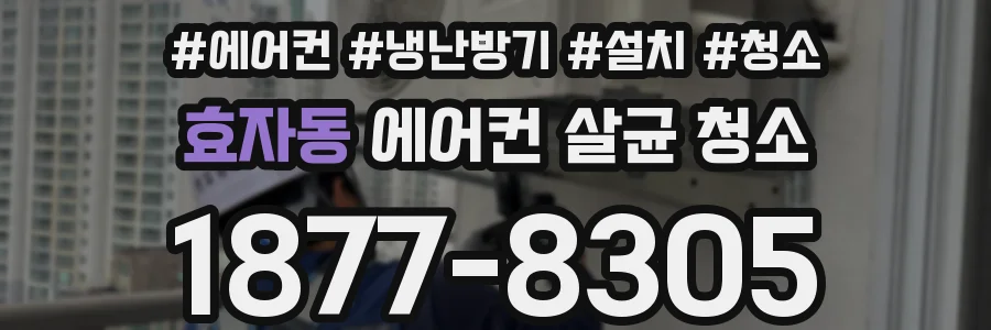 효자동 에어컨 살균 청소