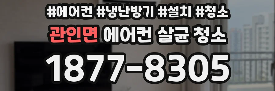 관인면 에어컨 살균 청소