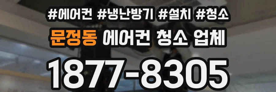 문정동 에어컨 청소 업체
