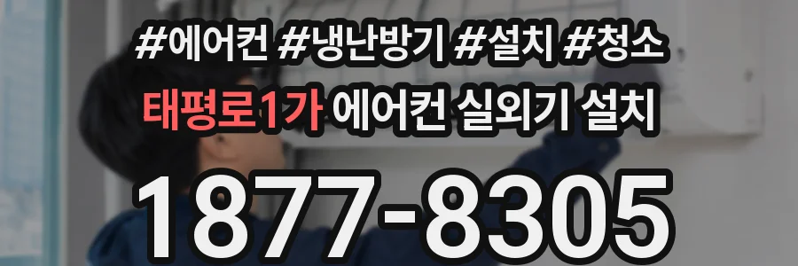 태평로1가 에어컨 실외기 설치