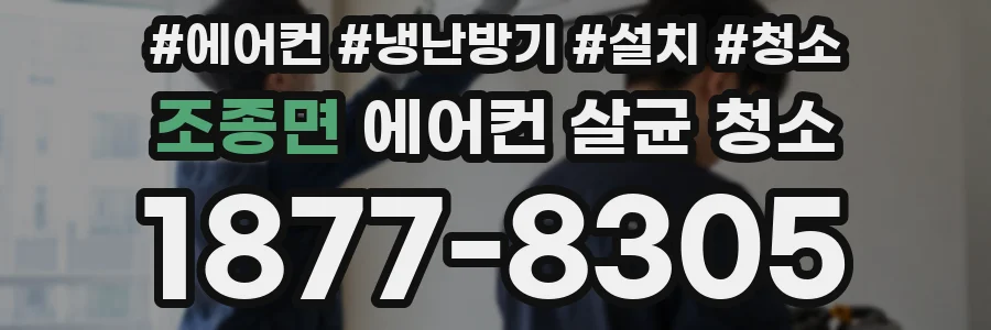 조종면 에어컨 살균 청소