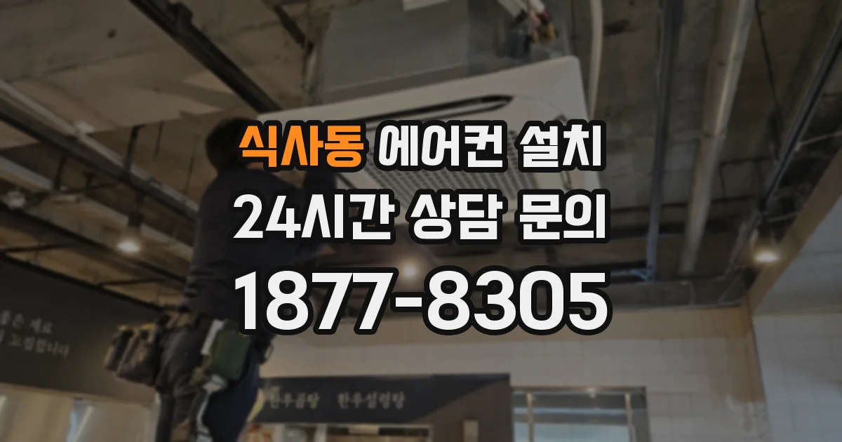 식사동 에어컨 설치