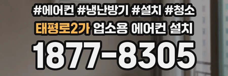 태평로2가 업소용 에어컨 설치