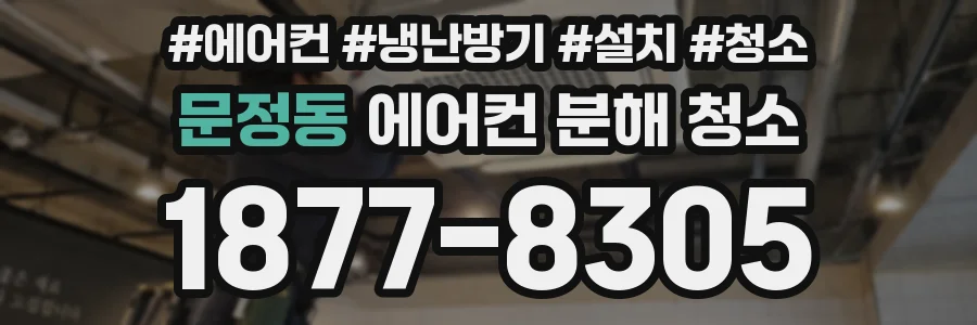 문정동 에어컨 분해 청소