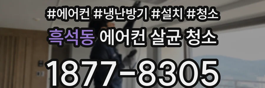 흑석동 에어컨 살균 청소