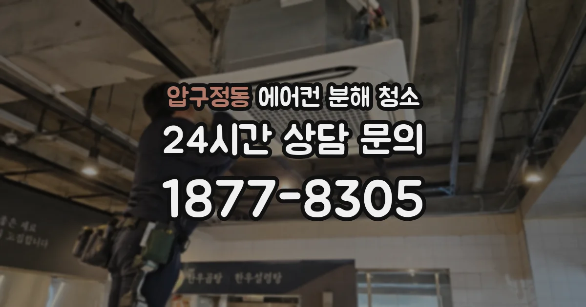 압구정동 에어컨 분해 청소