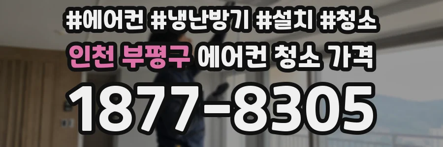 인천 부평구 에어컨 청소 가격