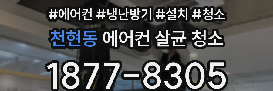 천현동 에어컨 살균 청소