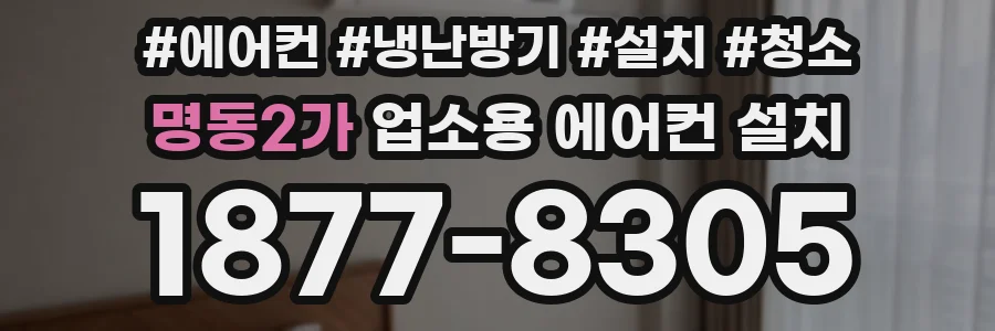 명동2가 업소용 에어컨 설치