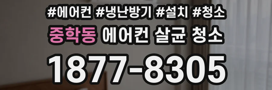 중학동 에어컨 살균 청소