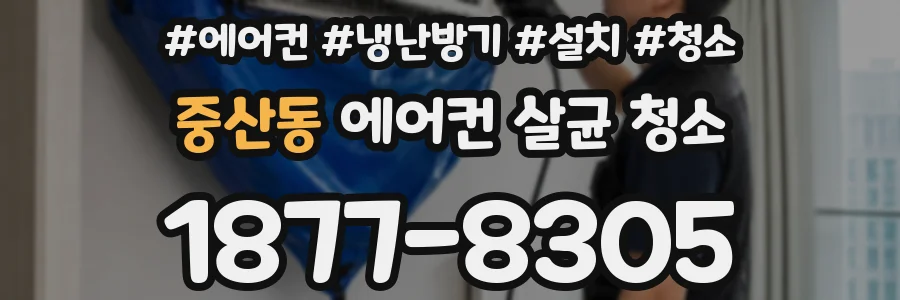 중산동 에어컨 살균 청소