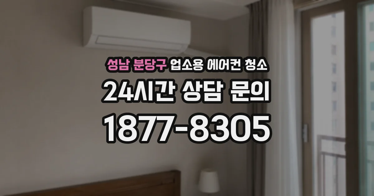 성남 분당구 업소용 에어컨 청소