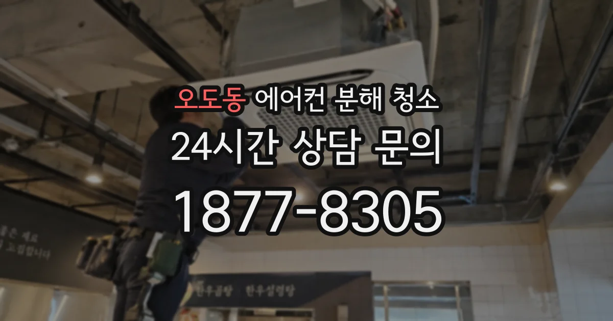 오도동 에어컨 분해 청소