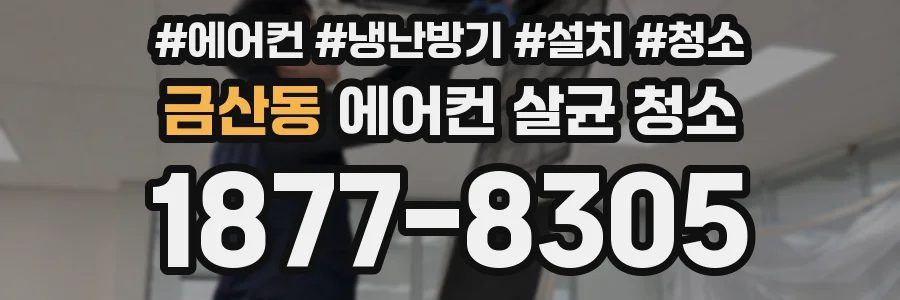 금산동 에어컨 살균 청소