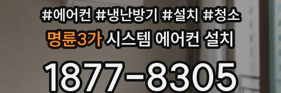 명륜3가 시스템 에어컨 설치