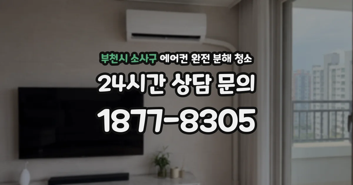 부천시 소사구 에어컨 완전 분해 청소