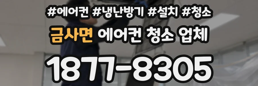 금사면 에어컨 청소 업체