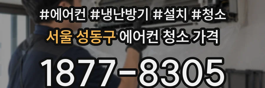 서울 성동구 에어컨 청소 가격