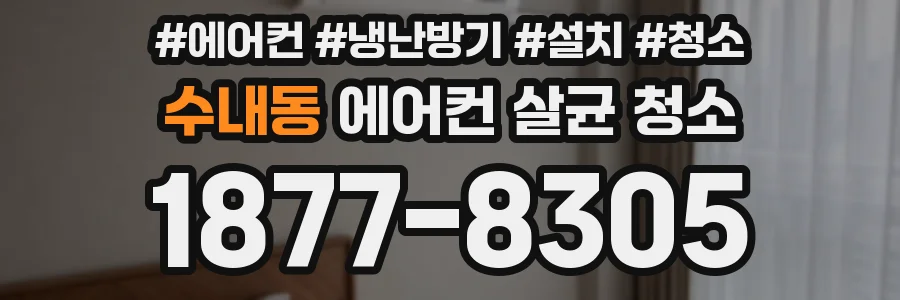 수내동 에어컨 살균 청소