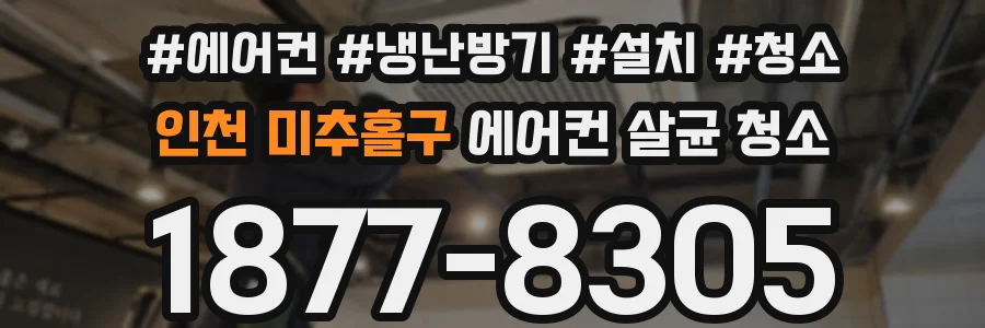 인천 미추홀구 에어컨 살균 청소