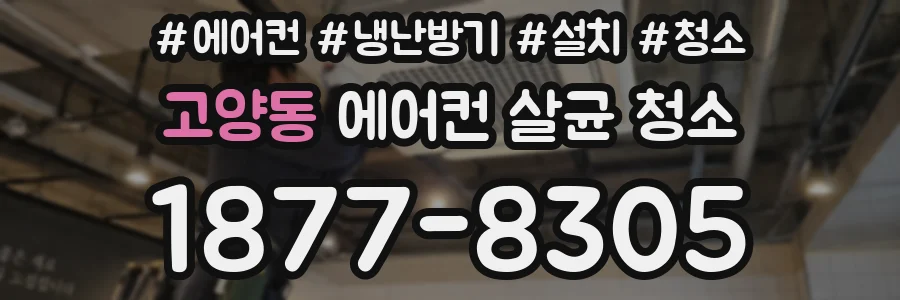 고양동 에어컨 살균 청소