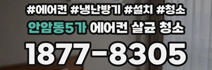 안암동5가 에어컨 살균 청소
