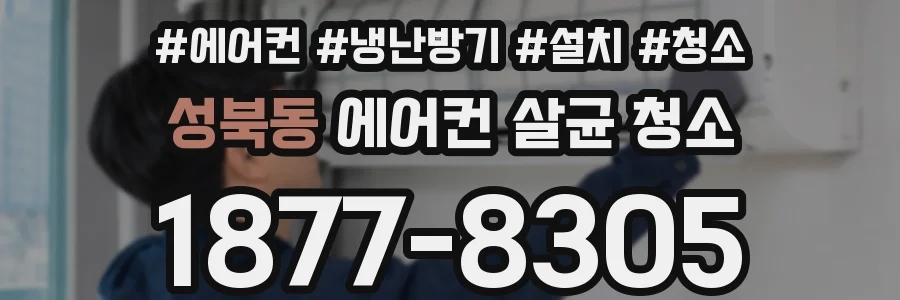 성북동 에어컨 살균 청소