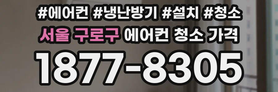서울 구로구 에어컨 청소 가격