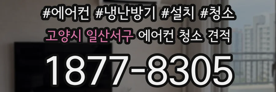 고양시 일산서구 에어컨 청소 견적