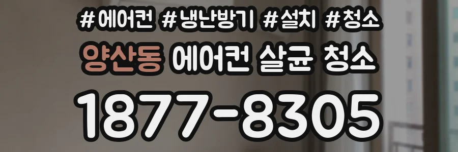 양산동 에어컨 살균 청소